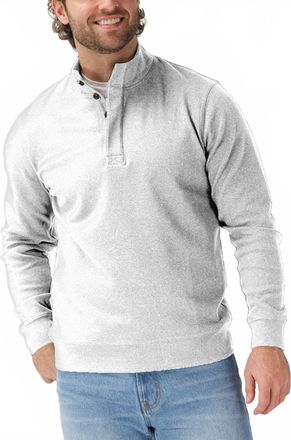 The Normal Brand Puremeso Everyday Button Pullover In Stone
