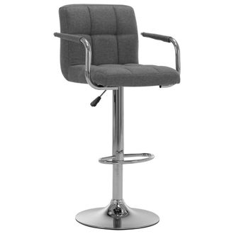 vidaXL Taburete De Cocina Tela Gris Claro Vidaxl