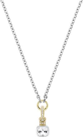 V JEWELLERY cushion-cut topaz necklace - Silver