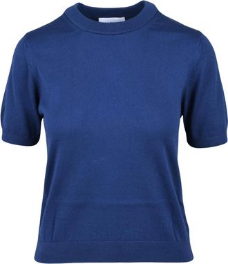 Alpha Studio Trui met ronde hals - Dames - Truien - Blauw - Maat: M Katoen