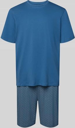 Schiesser Regular Fit Pyjama-Set im kurz&auml;rmeligen Design Modell Casual in Marine, Gr&ouml;&szlig;e 48