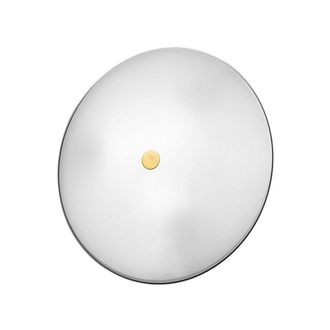 Netlighting Centro Designer Glass Simple Flush Ceiling Light Antique Brass 3x E27 in White