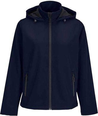 SOLS Dames Race Hooded Soft Shell Jacket (Frans Marineblauw)