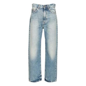 Versace Straight Jeans, male, Blue, Size: W33 Studded Straight Jeans