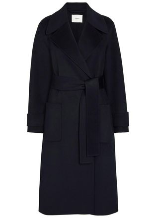 Joseph Arlina Double-breasted Wool and Cashmere-blend Coat - Navy - 44 (UK16 / XL)
