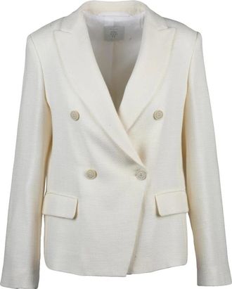 Eleventy Blazers, female, White, Size: M Doppiopetto Jacket