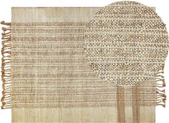 Beliani Rug ORTAOBA Beige 160 x 230 cm Jute