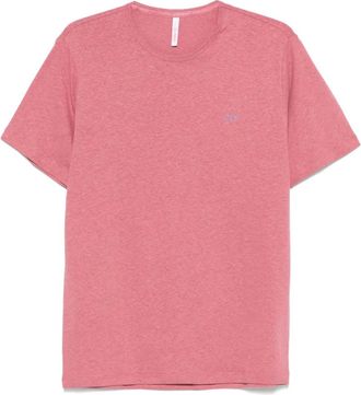 Sun 68 round-neck T-shirt - men - Linen/Flax/Cotton - M - Pink