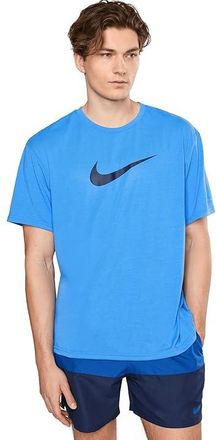 Nike Hyrdoguard Specs Dri-FIT UV Short Sleeve Top Mens Swimwear Blue Crystal : 2XL, Polyester