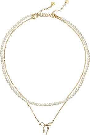 Lascana Schmuckset LASCANA Edelstahlketten Set, Damen, gold (goldfarben), Edelstahl, gl&auml;nzend, Schmuck_Sets Schmuckset, 2-teiliges Halsketten Set