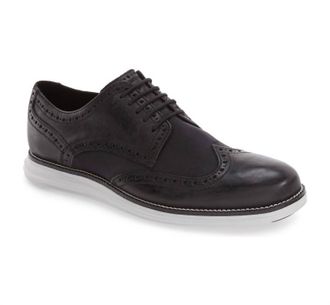 Cole Haan Mens Originalgrand Wingtip Oxford Shoes In Black Leather