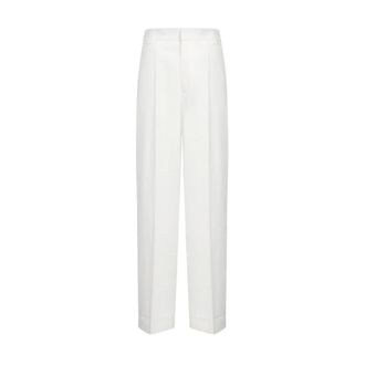 Dondup Wide Trousers, female, White, Size: L Pantalone Abby