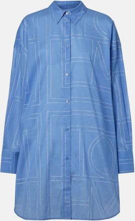 Toteme Embroidered cotton-blend shirt