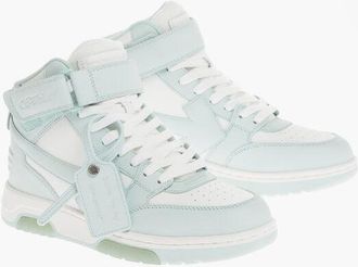 Off-white Leather Mid-Top Sneakers OUT OF OFFICE size 40