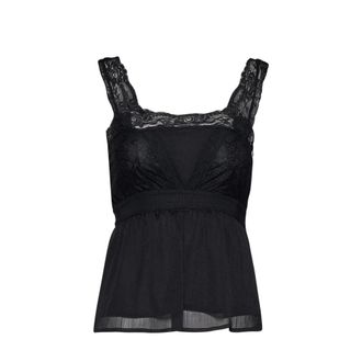 Silvian Heach Top met kanten details - Dames - Tops zonder mouwen - Zwart - XS - Tops