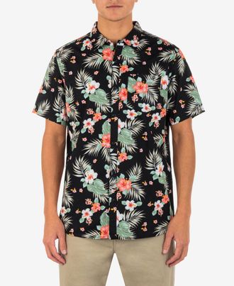 Hurley Mens Wedge Short Sleeve Button-Up Shirt