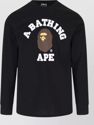 A Bathing Ape crew neck graphic print long sleeve shirt