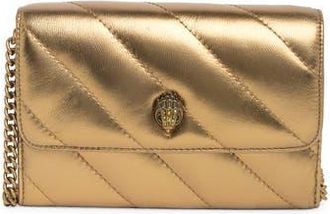Kurt Geiger Soho Leather Wallet on Chain in Bronze at Nordstrom Rack