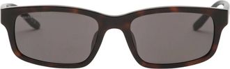 Balenciaga Daily Rectangle Zonnebrillen - Heren - Accessoires - Bruin - Maat: ONE Size Nylon