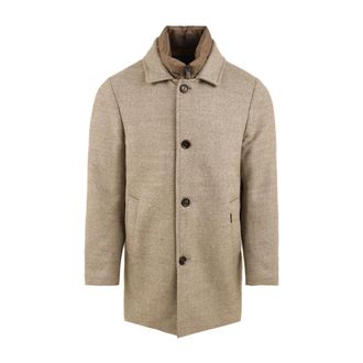Moorer Monferrato-LP Coat - Heren - Mantel - Beige - XL - Wol - Jassen