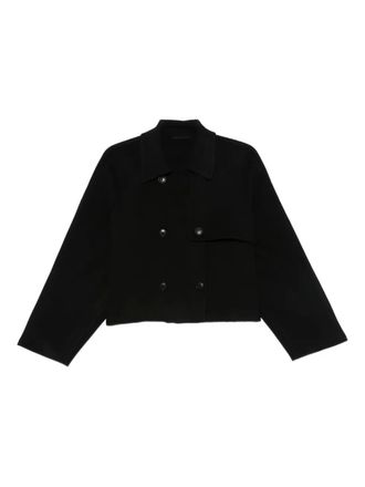 Closed Jack met dubbele rij knopen - Zwart