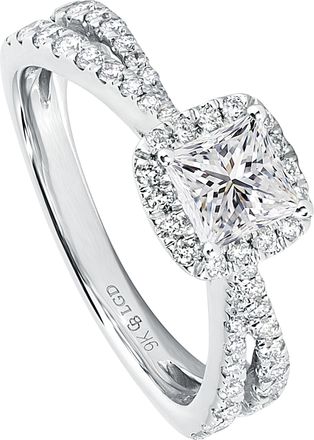 Created Brilliance Marina White Gold Lab Grown Diamond Engagement Ring