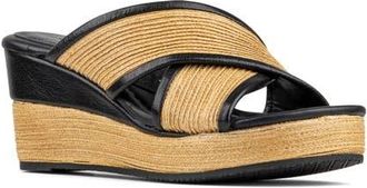 Donald J Pliner Gorgina Platform Wedge Sandal in Black at Nordstrom, Size 7.5