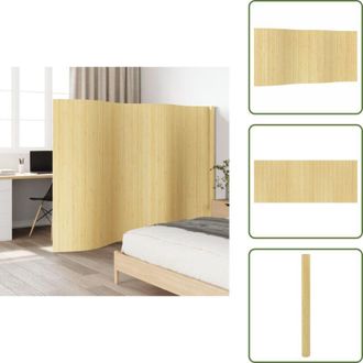 vidaXL Divisore per interni - vidaXL Divisorio Ambienti Naturale Chiaro Larghezza 400 cm Altezza 165 cm in Bamb&ugrave; - Divisore per camera da letto