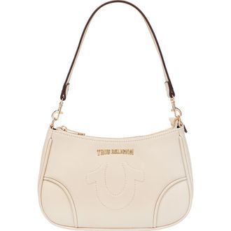 True Religion Punto Logo Shoulder Bag in Cream at Nordstrom Rack