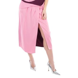 J.W.Anderson Draped Colour-Block Twisted Midi Skirt, Brand Size 10 ( US Size 6 )