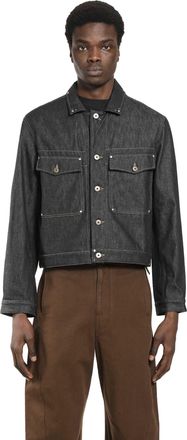 Christophe Lemaire Trucker Denim jacket with Studs
