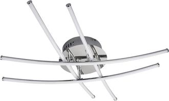 Lindby Lindby L&aacute;mpara De Techo Led yael En Plateado Metal