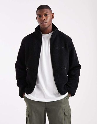 Jack & Jones Pile nero con zip bidirezionale