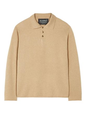 Alanui finest long-sleeves polo shirt - Neutrals