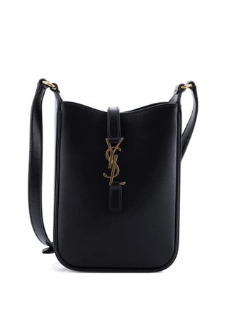 Saint Laurent Le 5 a 7 Vertical Shoulder Bag Leather Mini crossbody bag - Zwart
