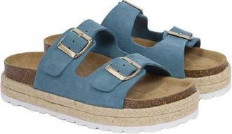 Celtic & Co. Double Buckle Sandal in Dark Skylight at Nordstrom, Size 9