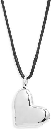 Monica Vinader Heart Locket Cord Necklace in Sterling Silver at Nordstrom