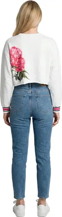 Dolce & Gabbana Floral Logo Graphic Sweatshirt - White