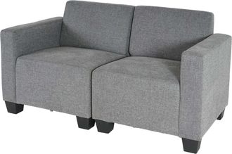 Hhg Sof&aacute; Modular 2 Plazas Lyon, Tela/textil, Gris