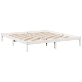 Berkfield Home Decorative Extra Long Bed Frame without Mattress White 180x210 cm