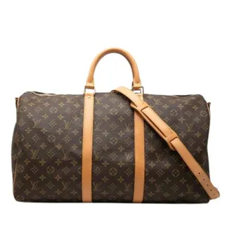Louis Vuitton Vintage, unisex, Bruin, ONE Size, Leer, Pre-owned Keepall Bandouliere 50