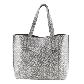 Tod's Black White Pvc Leather Tote Bag (Pre-Owned)