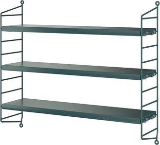 String Furniture String - Pocket Wandregal, blaugrün (RAL 6004)