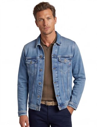 Replay Blauw Replay jack spijker stof met knopen