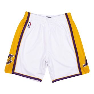 Mitchell & Ness NBA Authentic Shorts Los Angeles Lakers 2009-10 White Yellow Purple ASHRAC19105-LALWHIT09