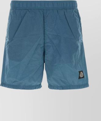 Stone Island nylon swimming shorts with back pocket and elastic waistband