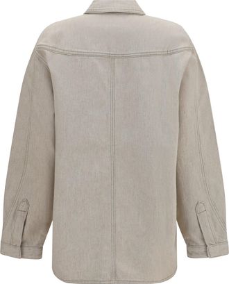 Jacquemus Womens Amelo-De-N&icirc;mes Denim Shirt Light Beige Cotton; True Hemp