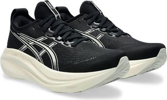 Asics Mens Gel Nimbus 27 Shoes In Black/lake Grey