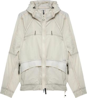 Oakley Latitude Veil Flow Jacket - Heren - Windbreakers - Beige - L - Nylon - Fitness
