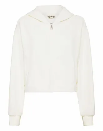 Plein Sport Sponge Hoodie Sweatshirt Women in Offwhite at Nordstrom, Size X-Large Eu